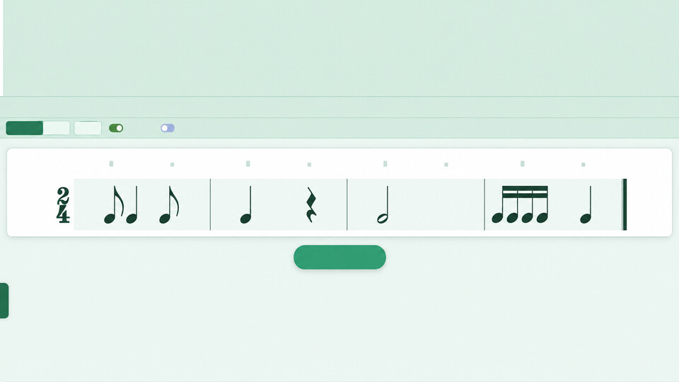 Rhythm reading for interactive whiteboard