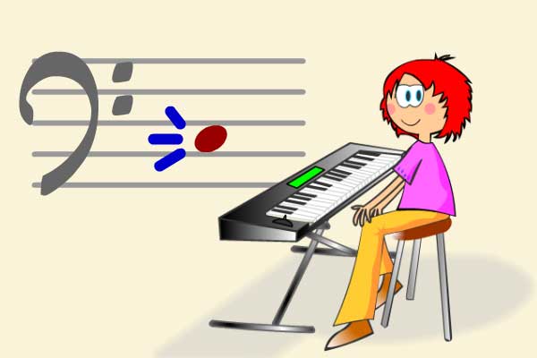 Atrapa notas en clave de fa