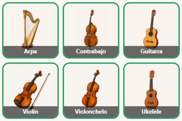Memory: instrumentos de cuerda