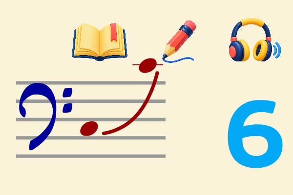 Aprende las notas de la clave de Fa