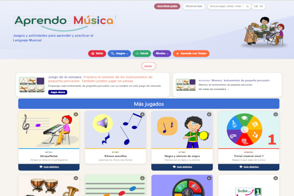 ¡Nuevo diseño de Aprendo Música!